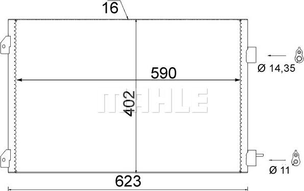 MAHLE AC 650 000S - Конденсатор, кондиціонер autocars.com.ua