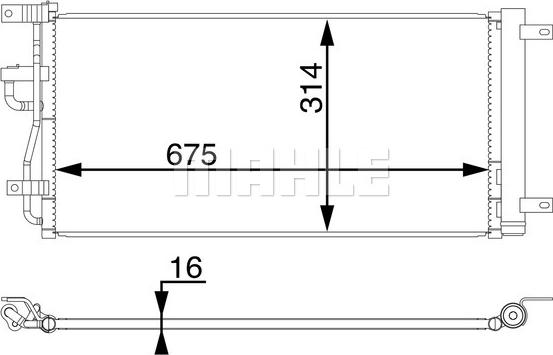 MAHLE AC 66 000S - Конденсатор, кондиціонер autocars.com.ua