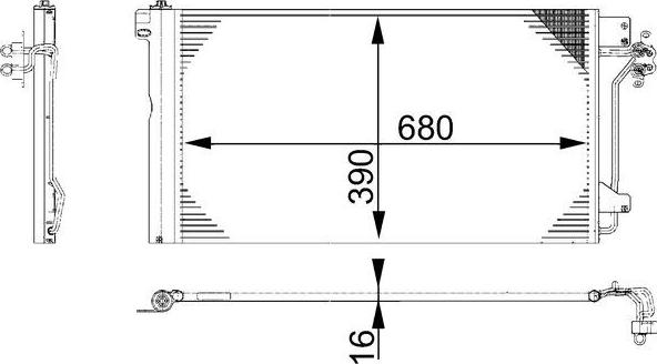 MAHLE AC 672 000S - Конденсатор, кондиціонер autocars.com.ua