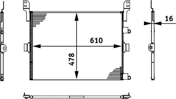 MAHLE AC 673 000S - Конденсатор, кондиціонер autocars.com.ua