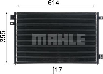 MAHLE AC 687 001S - Конденсатор, кондиціонер autocars.com.ua