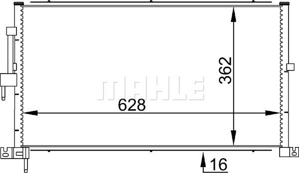 MAHLE AC 687 001S - Конденсатор, кондиціонер autocars.com.ua