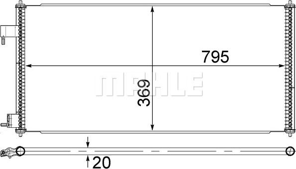 MAHLE AC 689 000S - Конденсатор кондиционера avtokuzovplus.com.ua