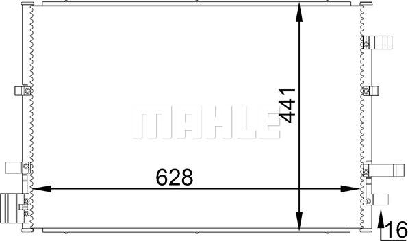 MAHLE AC 690 000S - Конденсатор, кондиціонер autocars.com.ua