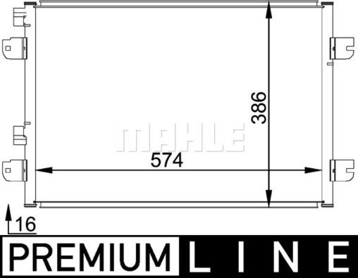 MAHLE AC 691 000P - Конденсатор, кондиціонер autocars.com.ua