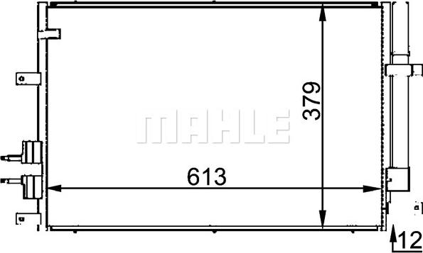 MAHLE AC 693 000P - Конденсатор, кондиціонер autocars.com.ua