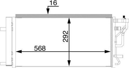 MAHLE AC 71 000S - Конденсатор, кондиціонер autocars.com.ua