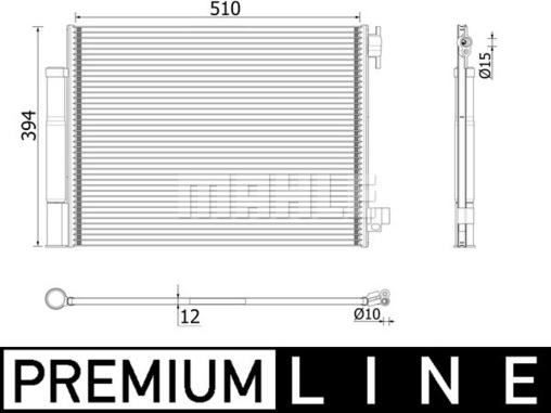 MAHLE AC 73 000P - Конденсатор, кондиціонер autocars.com.ua