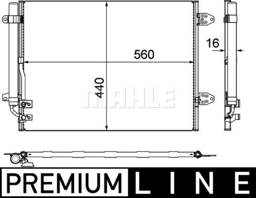 MAHLE AC 733 000P - Конденсатор autocars.com.ua