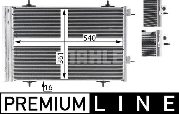 MAHLE AC 735 000P - Конденсатор, кондиціонер autocars.com.ua