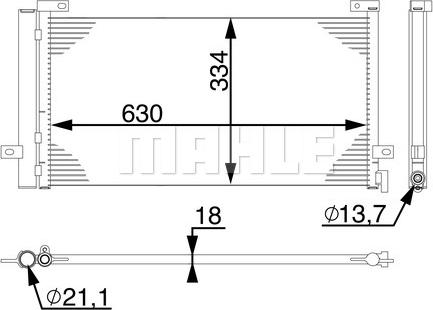 MAHLE AC 74 000S - Конденсатор, кондиціонер autocars.com.ua