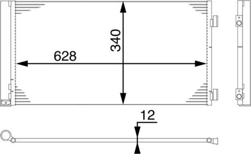 MAHLE AC 751 000S - Конденсатор, кондиціонер autocars.com.ua