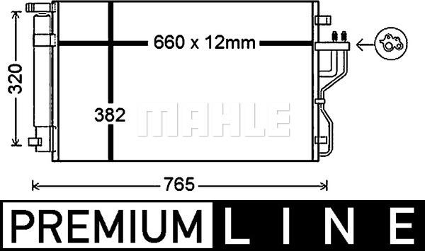 MAHLE AC 770 000P - Конденсатор, кондиціонер autocars.com.ua