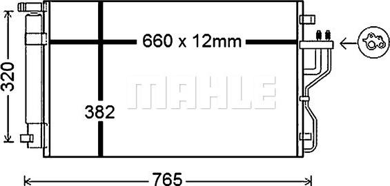 MAHLE AC 770 000S - Конденсатор, кондиціонер autocars.com.ua