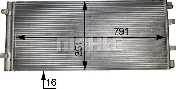 MAHLE AC 776 000S - Конденсатор, кондиціонер autocars.com.ua