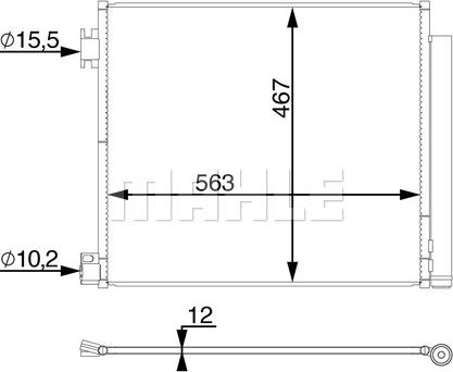 MAHLE AC 78 000S - Конденсатор кондиционера avtokuzovplus.com.ua