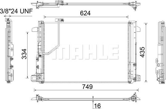 MAHLE AC 786 000P - Конденсатор, кондиціонер autocars.com.ua