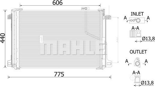 MAHLE AC 786 000S - Конденсатор, кондиціонер autocars.com.ua