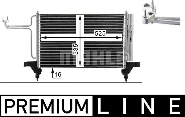 MAHLE AC 790 000P - Конденсатор, кондиціонер autocars.com.ua