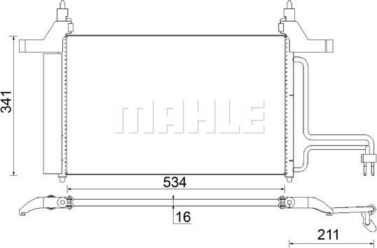 MAHLE AC 790 000S - Конденсатор, кондиціонер autocars.com.ua