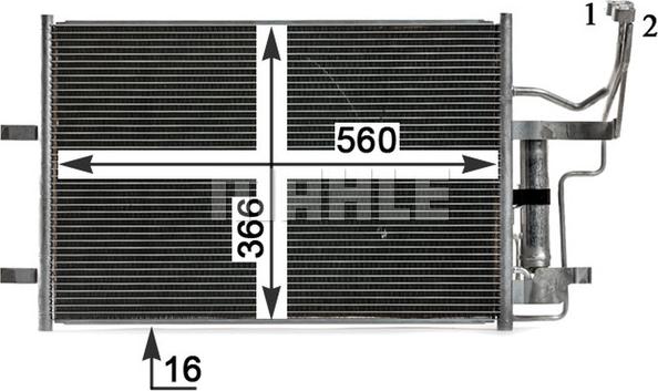 MAHLE AC 791 000P - Конденсатор кондиционера autodnr.net