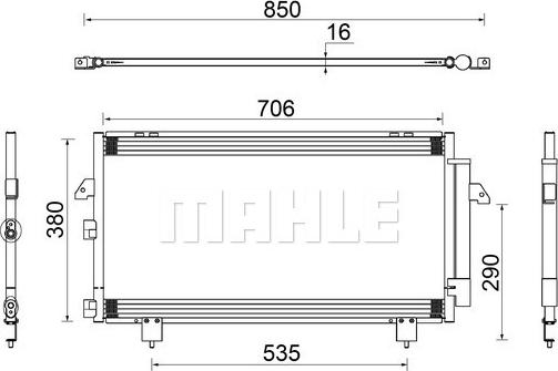 MAHLE AC 796 000S - Конденсатор, кондиціонер autocars.com.ua