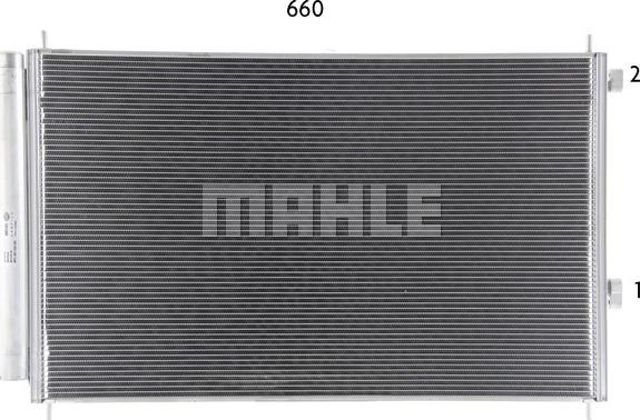 MAHLE AC 798 000P - Конденсатор, кондиціонер autocars.com.ua