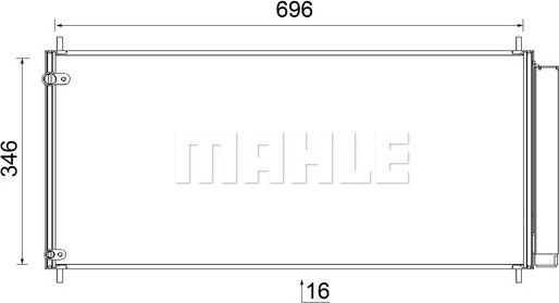 MAHLE AC 799 000S - Конденсатор, кондиціонер autocars.com.ua