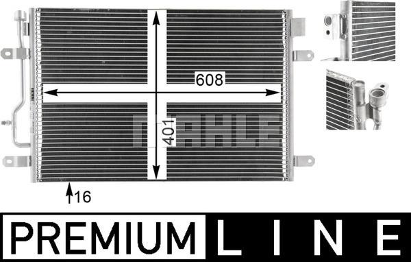 MAHLE AC 807 000P - Конденсатор, кондиціонер autocars.com.ua