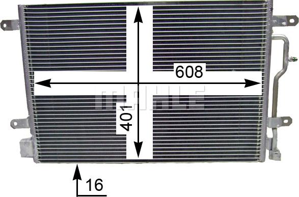 MAHLE AC 807 000S - Конденсатор, кондиціонер autocars.com.ua