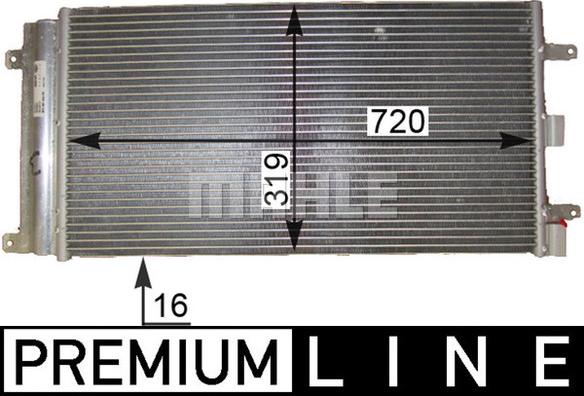 MAHLE AC 830 000P - Конденсатор, кондиціонер autocars.com.ua