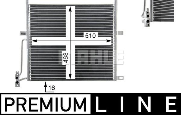 MAHLE AC 837 000P - Конденсатор, кондиціонер autocars.com.ua