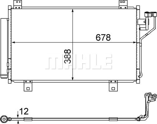 MAHLE AC 865 000S - Конденсатор кондиционера avtokuzovplus.com.ua