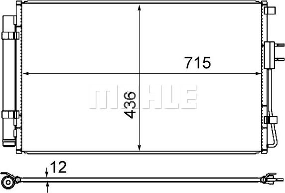 MAHLE AC 868 000S - Конденсатор кондиционера avtokuzovplus.com.ua