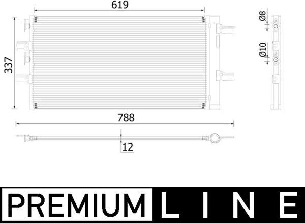 MAHLE AC 894 000P - Конденсатор, кондиціонер autocars.com.ua