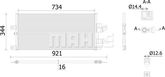 MAHLE AC 903 000S - Конденсатор, кондиціонер autocars.com.ua