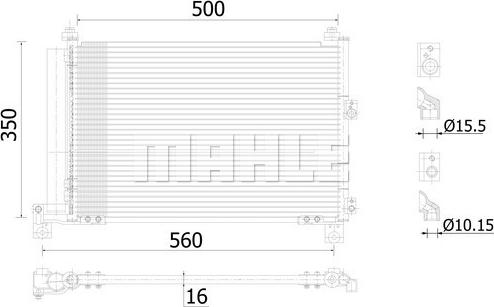 MAHLE AC 905 000S - Конденсатор, кондиціонер autocars.com.ua