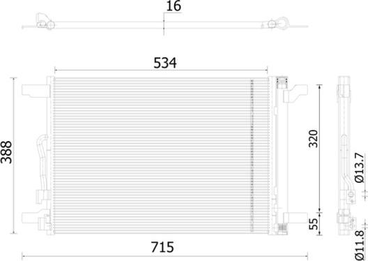 MAHLE AC 915 000S - Конденсатор, кондиціонер autocars.com.ua