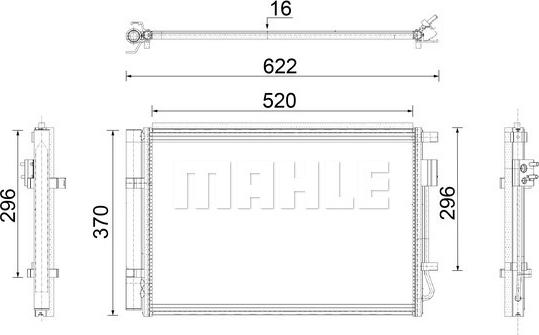MAHLE AC 918 000P - Конденсатор, кондиціонер autocars.com.ua