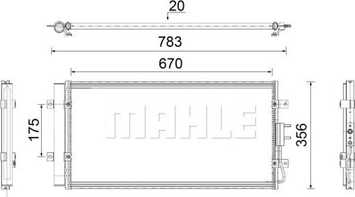 MAHLE AC 921 000P - Конденсатор, кондиціонер autocars.com.ua