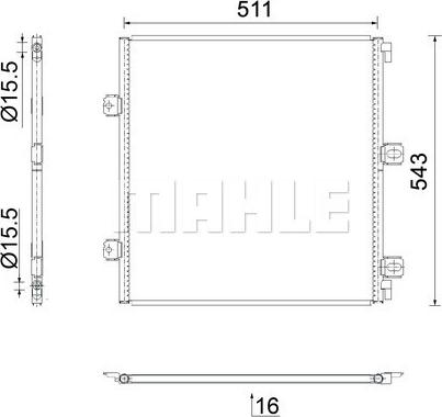 MAHLE AC 926 000S - Конденсатор, кондиціонер autocars.com.ua