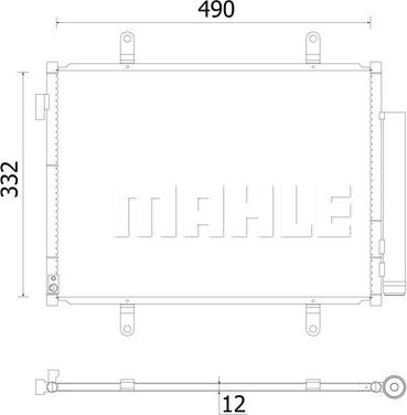 MAHLE AC 931 000S - Конденсатор, кондиціонер autocars.com.ua