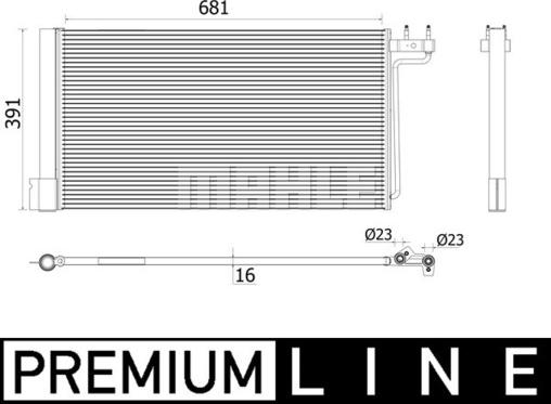 MAHLE AC 941 000P - Конденсатор, кондиціонер autocars.com.ua