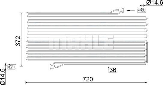 MAHLE AC 951 000S - Конденсатор, кондиціонер autocars.com.ua