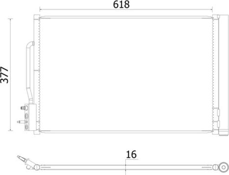 MAHLE AC 955 000S - Конденсатор, кондиціонер autocars.com.ua