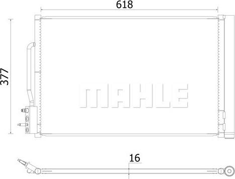 MAHLE AC 955 000S - Конденсатор, кондиціонер autocars.com.ua