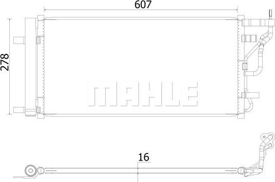 MAHLE AC 956 000S - Конденсатор, кондиціонер autocars.com.ua