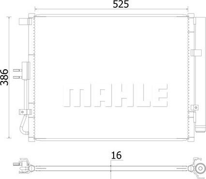 MAHLE AC 957 000S - Конденсатор, кондиціонер autocars.com.ua