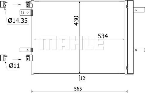 MAHLE AC 965 000S - Конденсатор кондиционера avtokuzovplus.com.ua