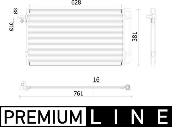 MAHLE AC 99 000P - Конденсатор, кондиціонер autocars.com.ua